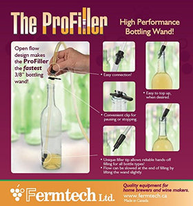 UBREW bottle filler wand in use supports mess-free bottling.