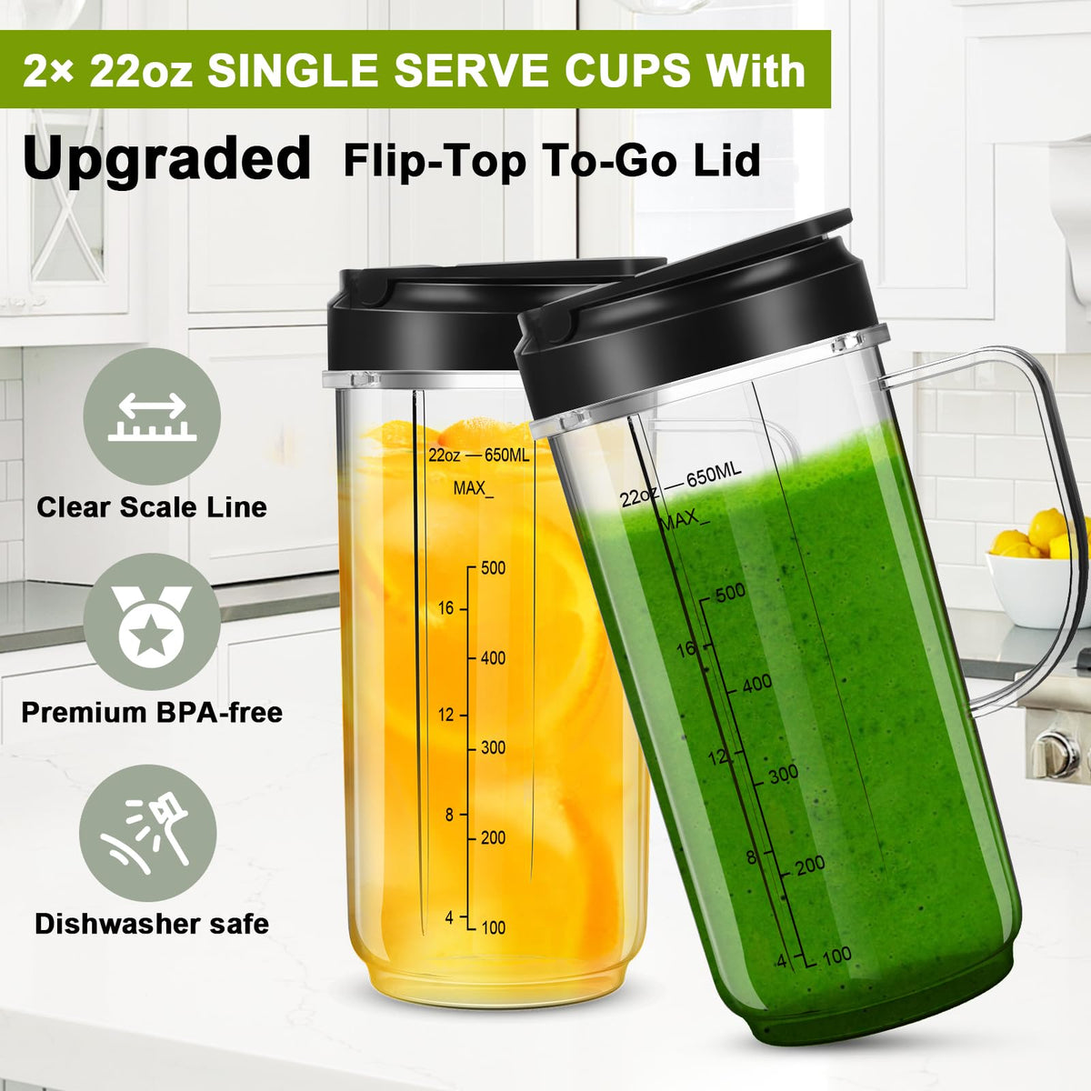 UBYNID tall cup with smooth threading for a secure fit
