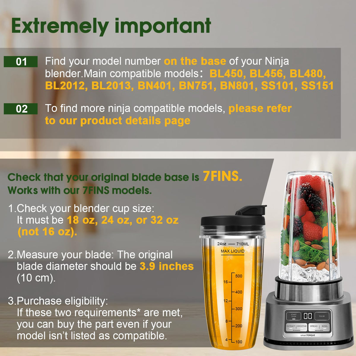 UBYNID Ninja 24oz cup ideal for daily smoothies and drinks.