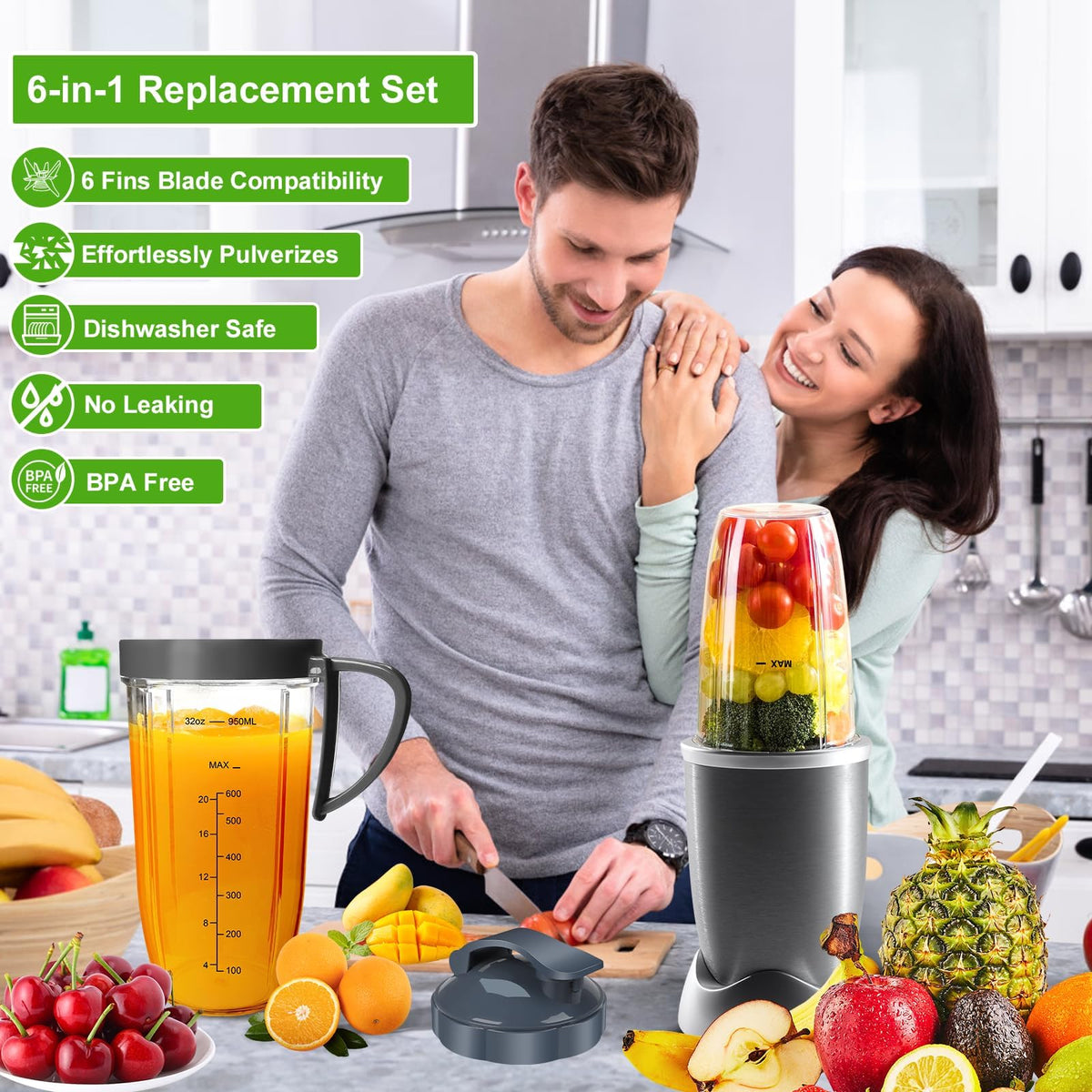 UBYNID Nutribullet dishwasher-safe cups for quick cleaning