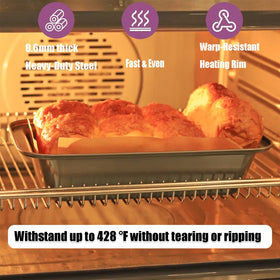 UCBAT easy-grip edge design supports safe handling from oven to counter