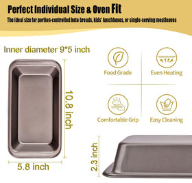 UCBAT loaf pan with gray nonstick surface for easy release