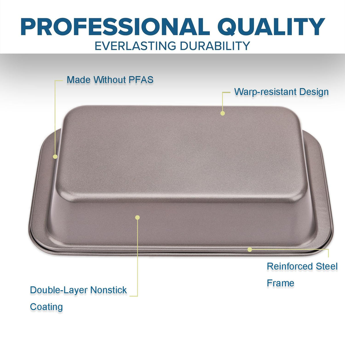 UCBAT parchment liners included for quick cleanup after baking