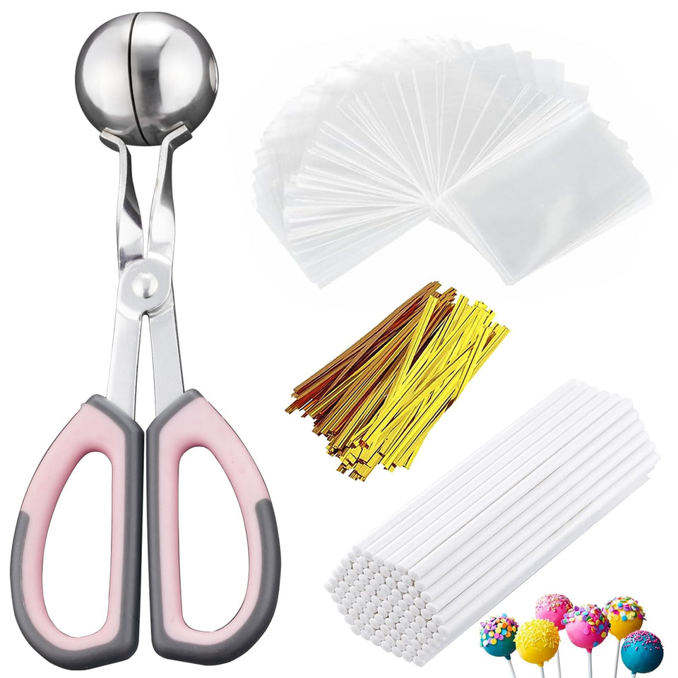 Ucnemous cake pop kit scooper, stainless steel precision for clean, even cake pops.