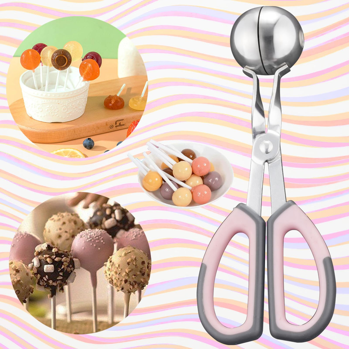 Ucnemous cake pop sticks white, food-grade and durable for easy assembly.