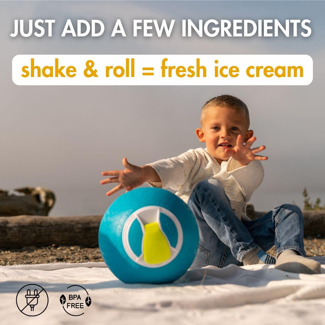 UCO Yaylabs SoftShell ball being shaken to create ice cream