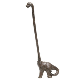 UD Toysdone iron dinosaur paper towel holder side view highlights tall neck for easy towel access
