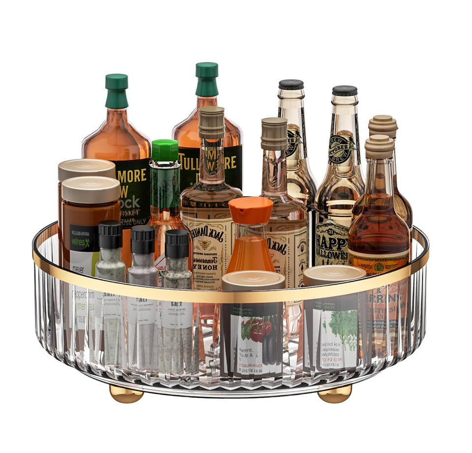 UEOE clear lazy susan 11-inch turntable for easy pantry access