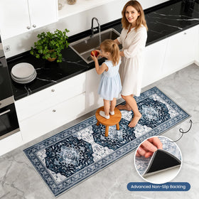 Ufeekare kitchen rug set 3pc boho 20x59 provides full coverage and farmhouse charm.