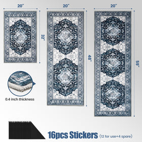 Ufeekare washable rug set resists fading after multiple machine washes.