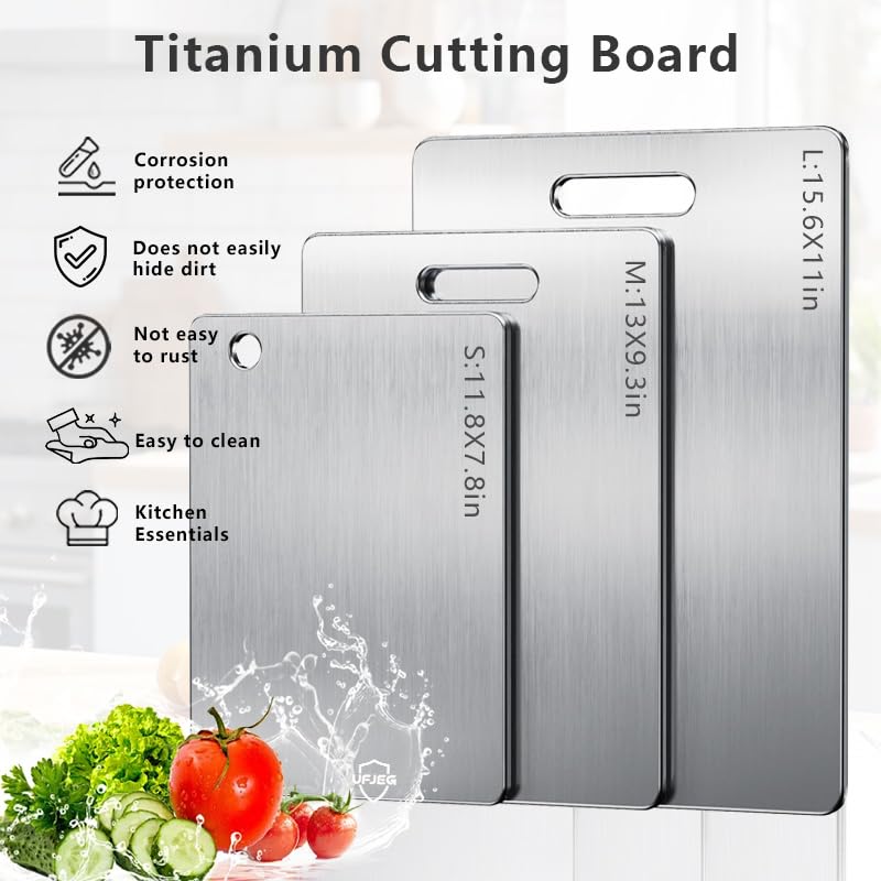 UFJEG titanium cutting board 13x9-3 dimension ideal for medium tasks