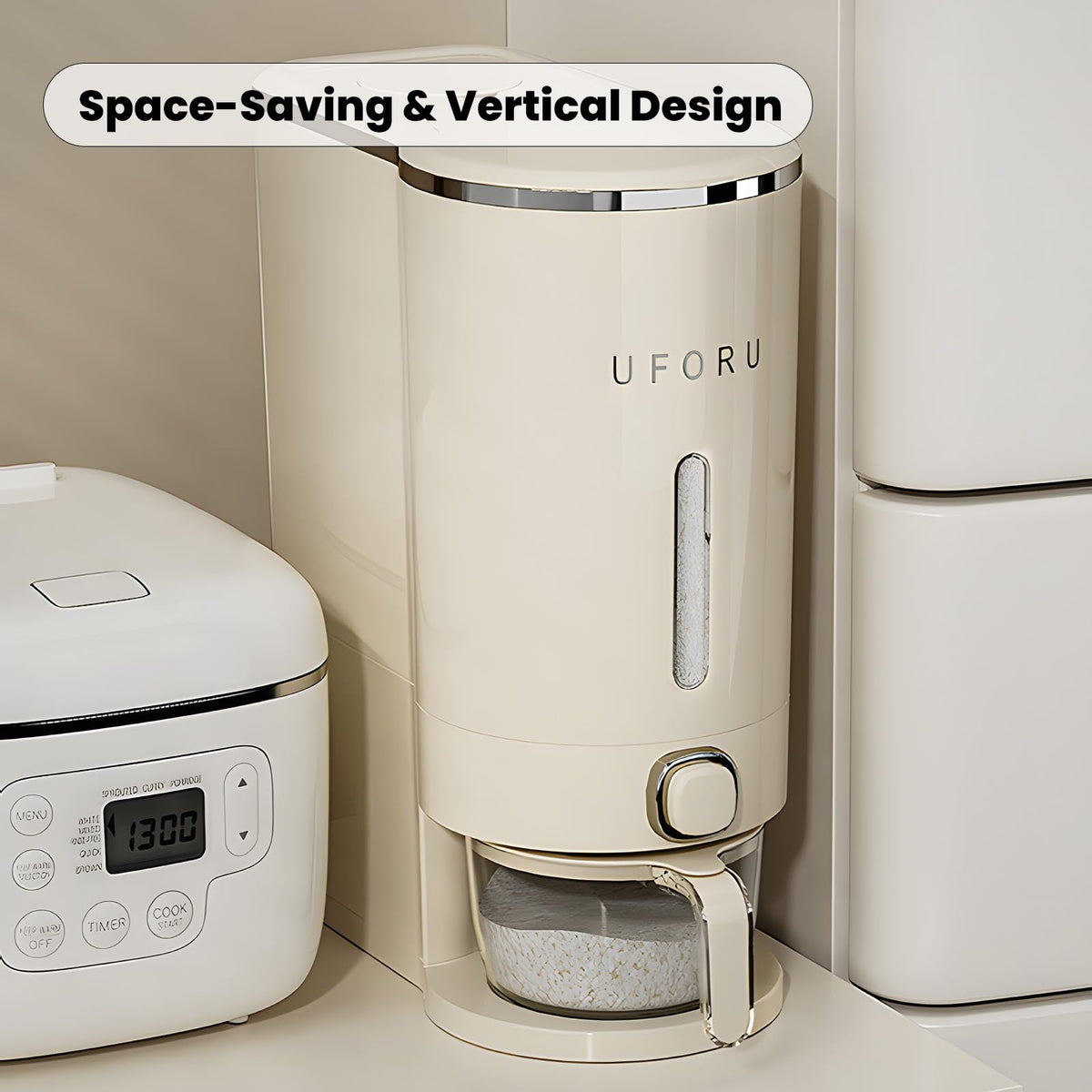 UFORU Rice Dispenser versatile storage for dry foods