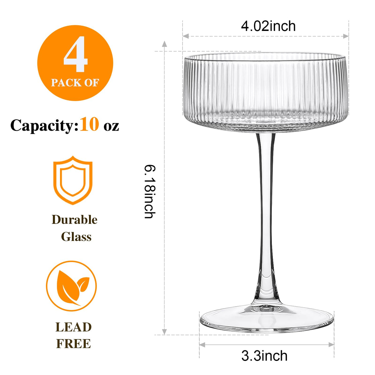 Ufrount vintage martini glasses highlight color and layers of drinks