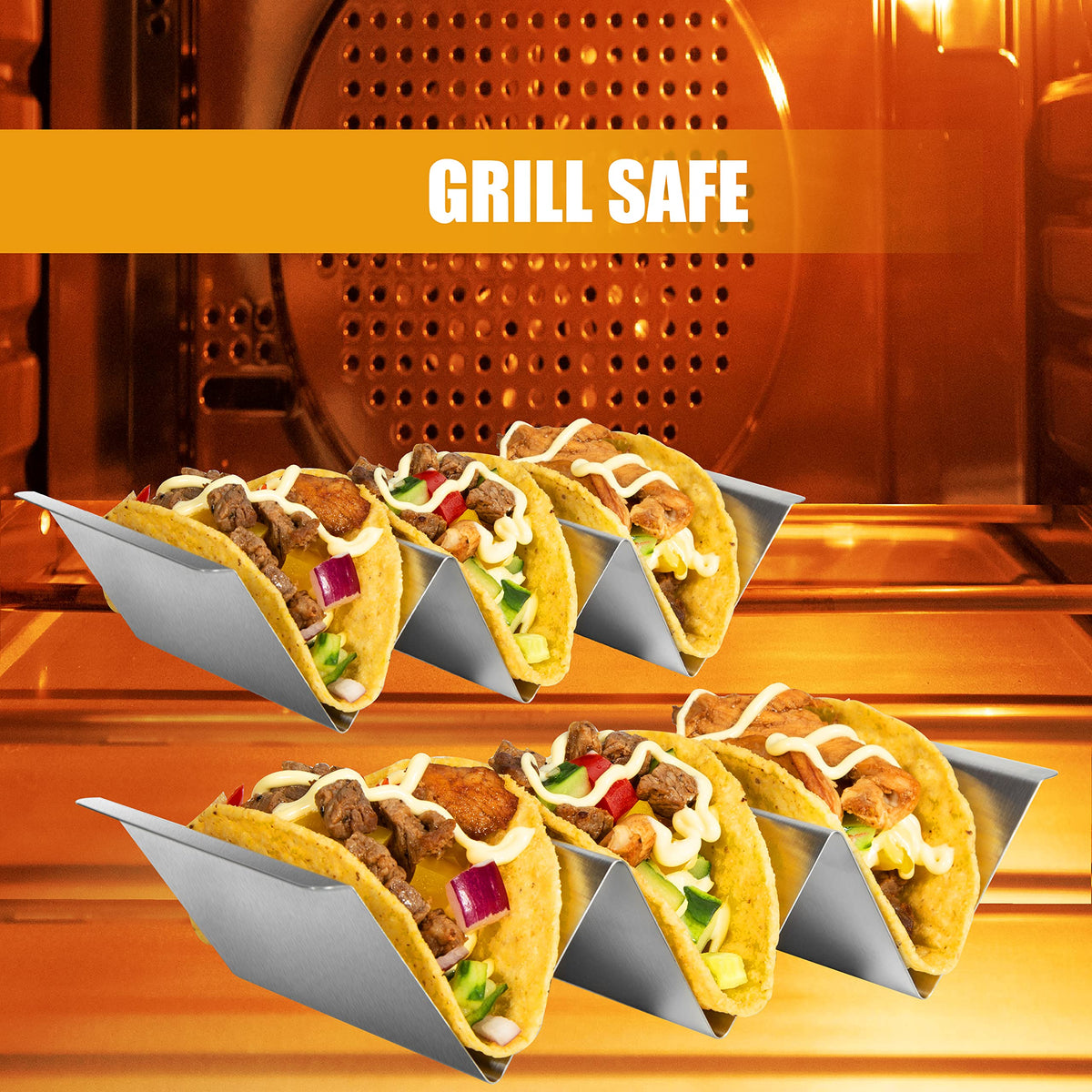 Ugagaf taco holders dishwasher-safe convenience for easy cleanup.