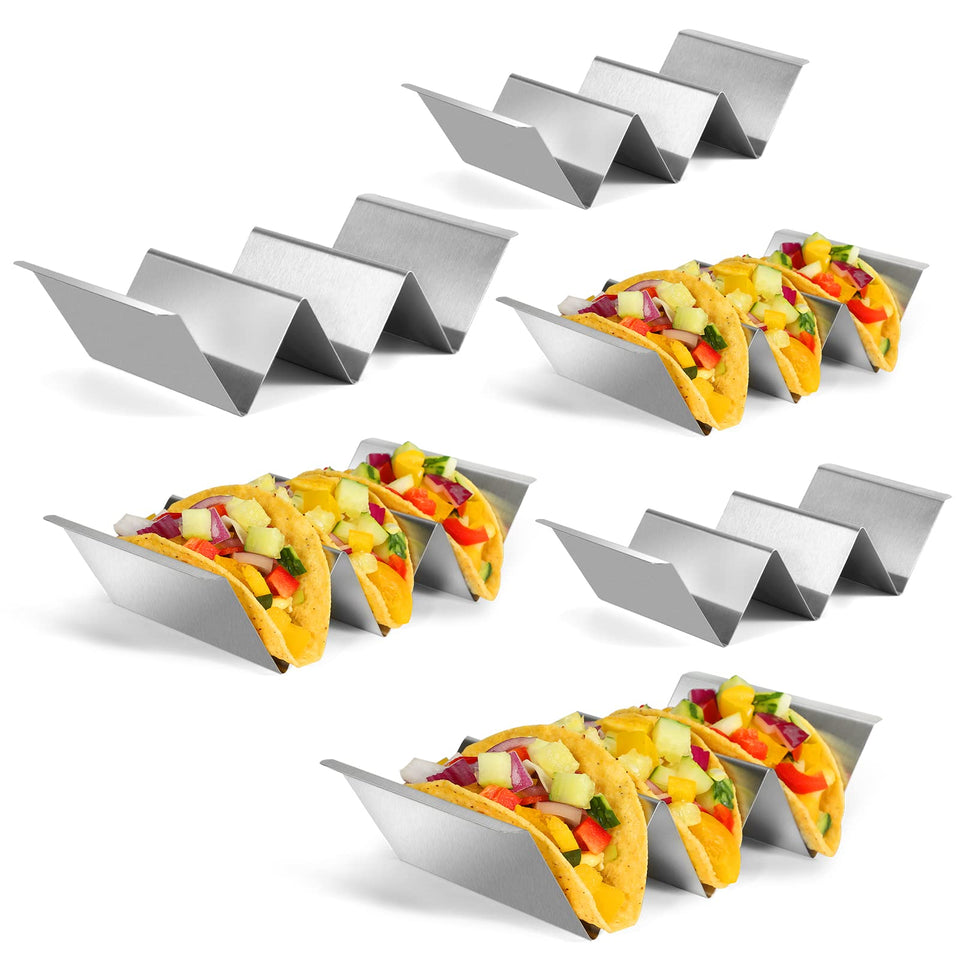 Ugagaf Taco Holders set6 top view keeps tortillas upright for clean filling.