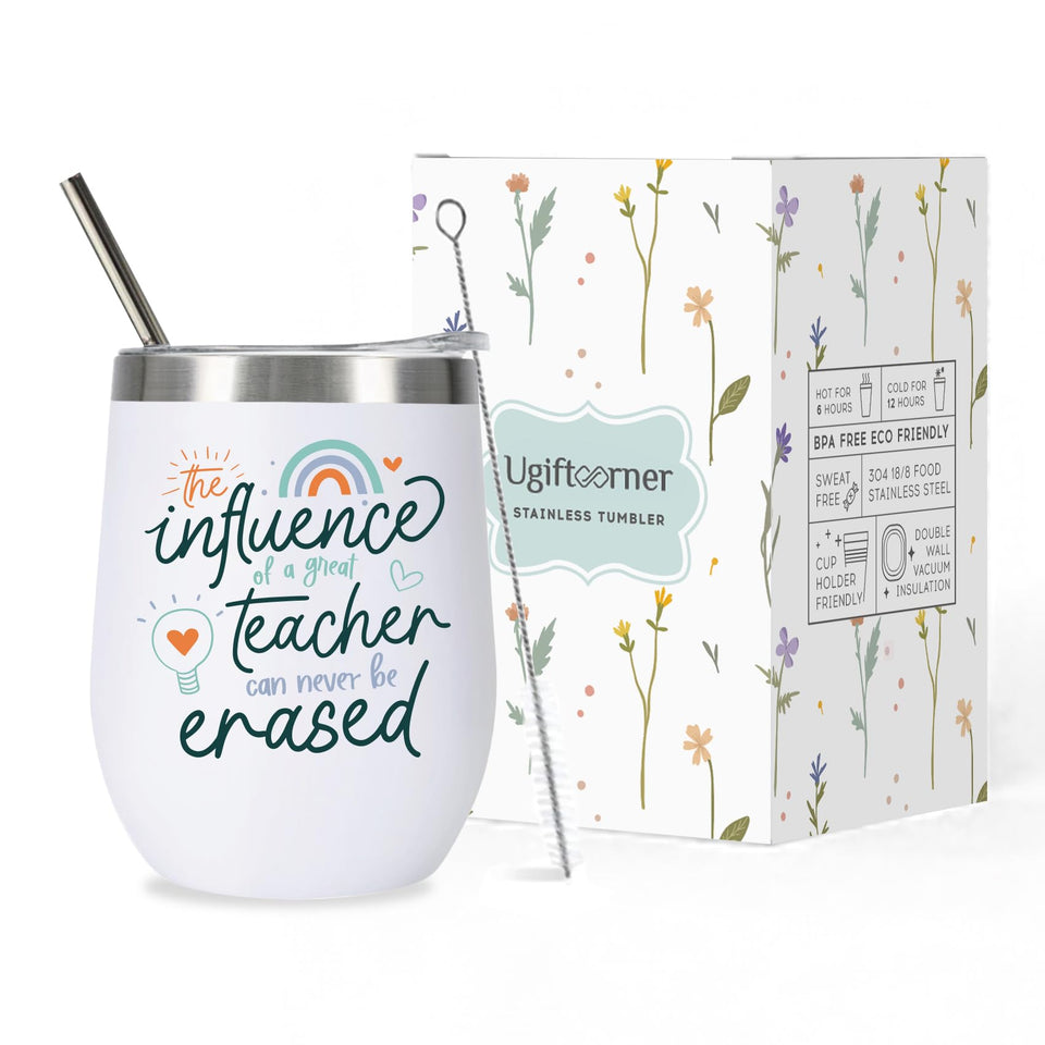 Ugiftcorner teacher tumbler in gift box ready for gifting and desk display