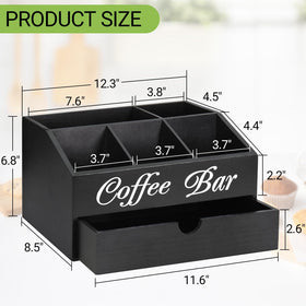 Ugiftt coffee bar organizer front pod storage highlights easy access for coffee pods