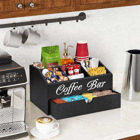 Ugiftt coffee bar organizer rear cup height area suitable for cups and accessories