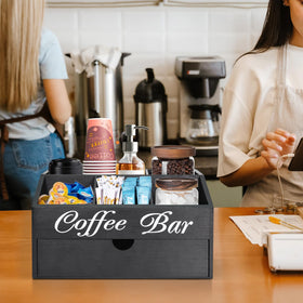 Ugiftt coffee bar organizer tilt ramp design for effortless reach