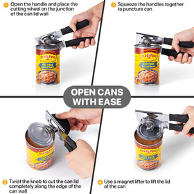 UHIYEE can opener has easy-clean cutting wheel for simple maintenance.