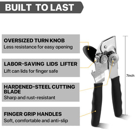 UHIYEE can opener shows smooth gear operation for effortless opening.