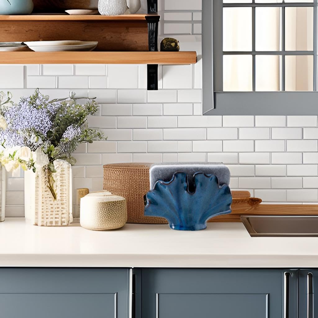 Uiddo compact sponge holder blue for kitchen sink saves space and keeps area tidy