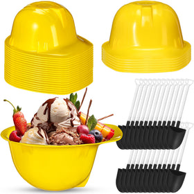 Uiifan construction hat bowl 8oz for ice cream and snacks at parties