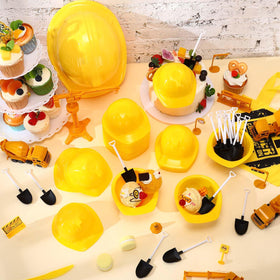 Uiifan kids party desserts become focal points with bright yellow helmet design.