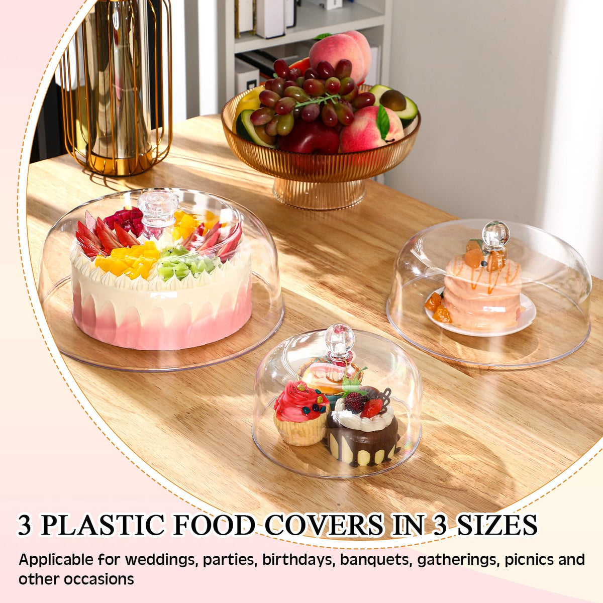 Uiifan shatterproof dome keeps contents safe at gatherings.