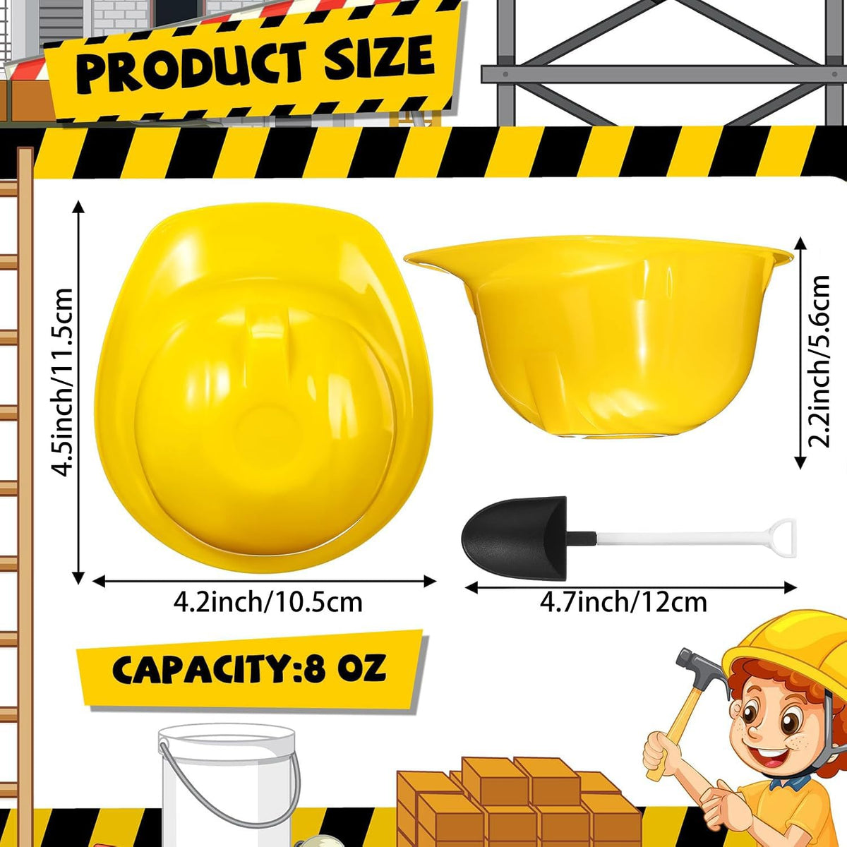 Uiifan shovel spoons for construction-themed celebrations, perfect for scooping and serving.