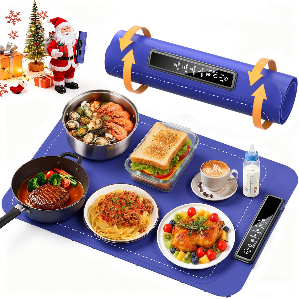 Uingarm warming mat for food demonstrating fast 8s heat with even warmth