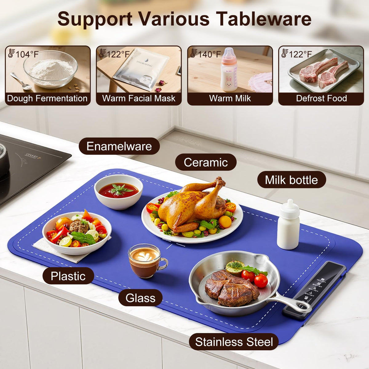 Child lock on Uingarm warming mat protects kids during meals