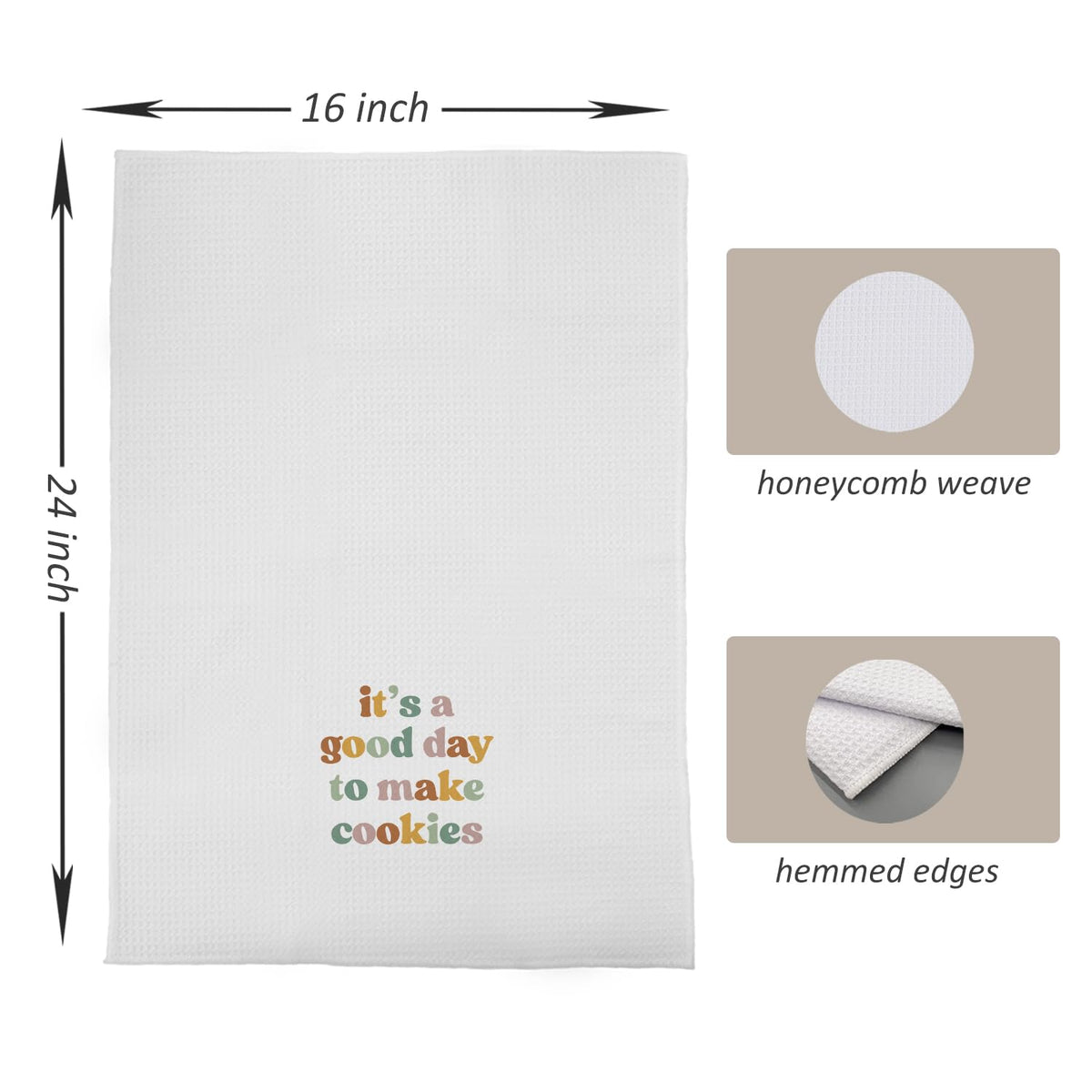 uinwk Printed pattern towel adds style to kitchen decor while cleaning.