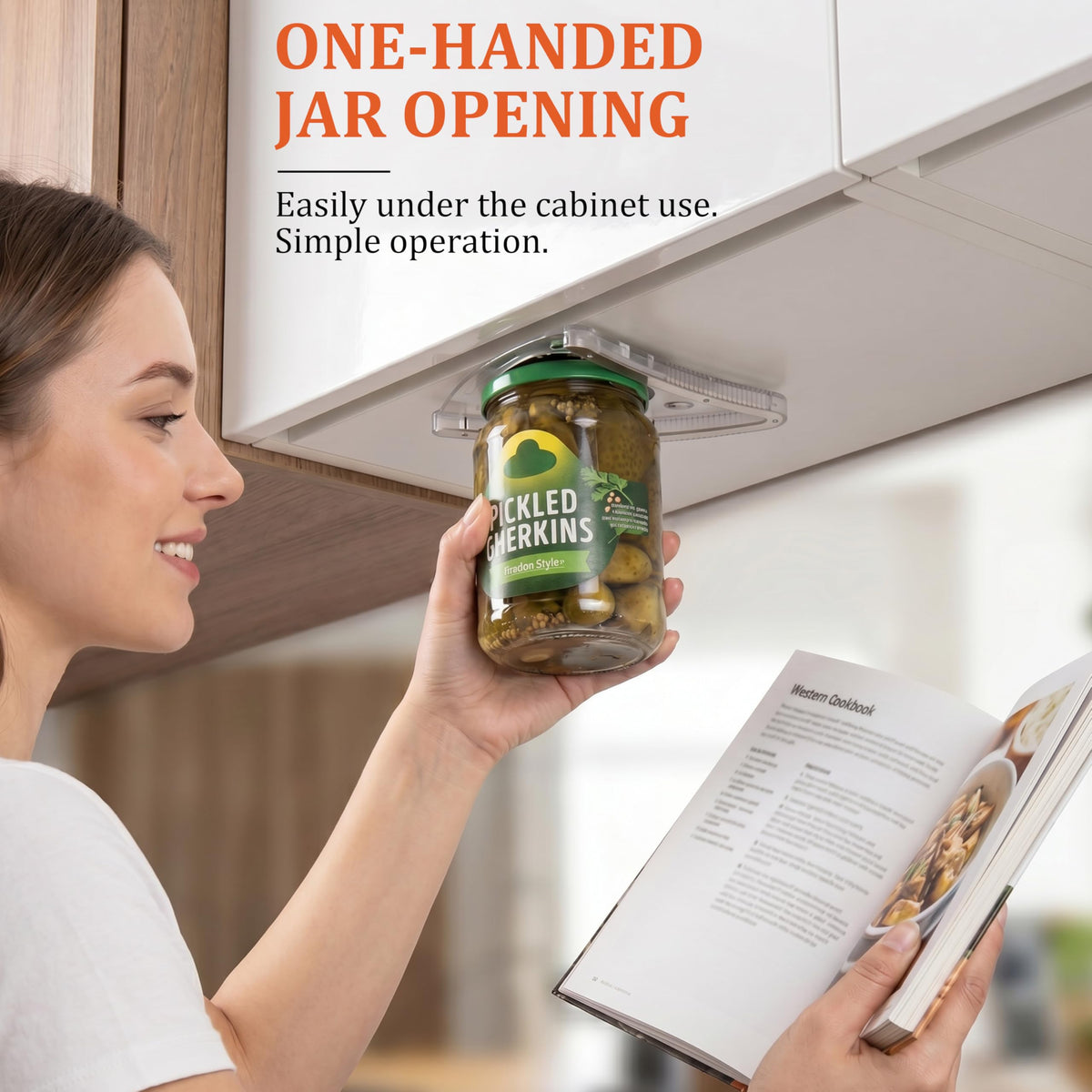 Uinxan jar opener in handheld mode with magnetic storage ready.