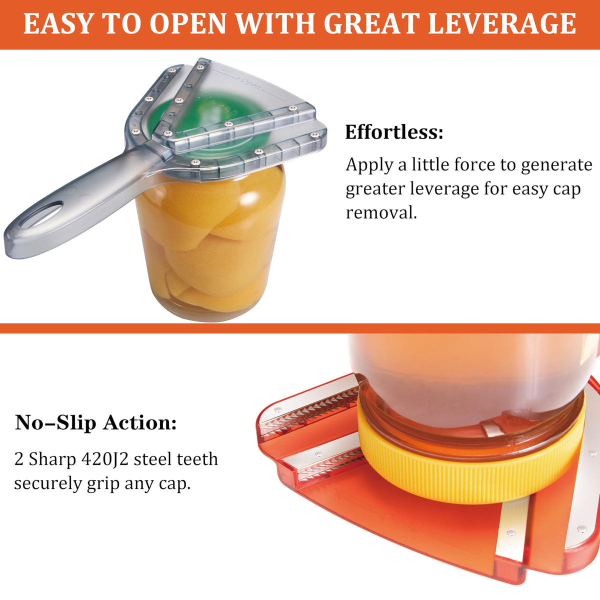 Uinxan jar opener handles vacuum-sealed lids with confident grip.
