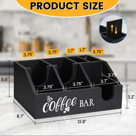 Uipame Rustic Coffee Bar Organizer, a thoughtful gift for coffee lovers.