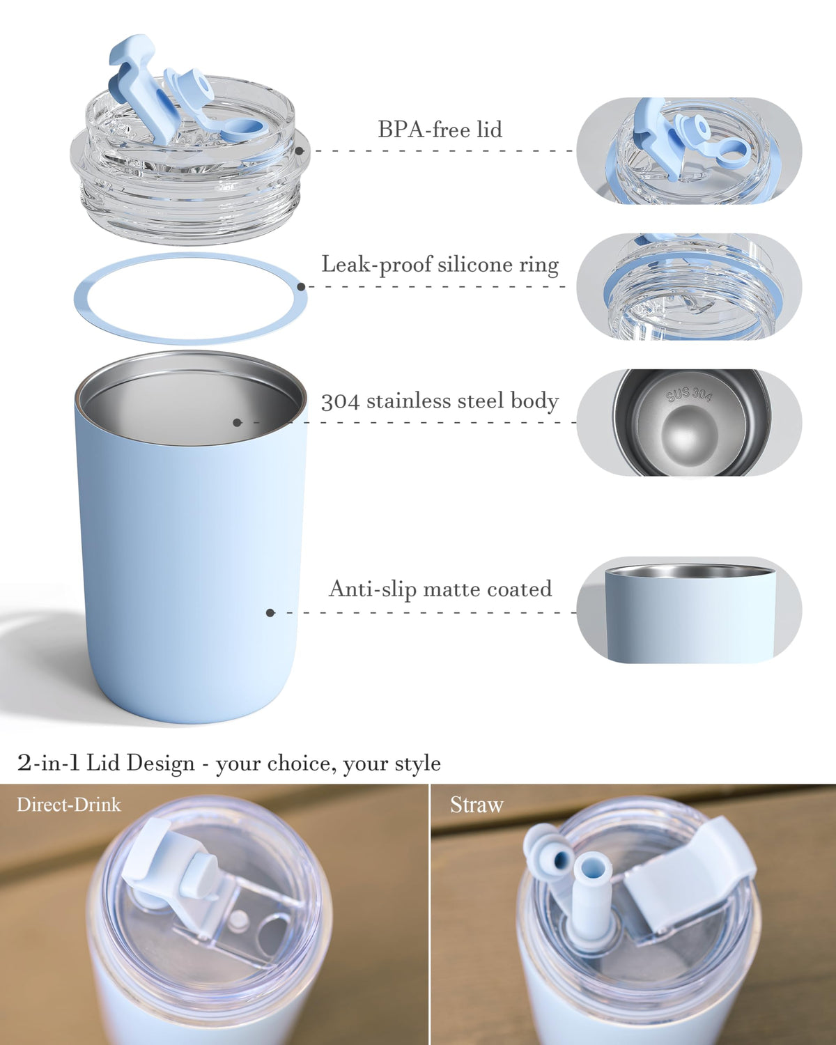 UIRZOTN versatile tumbler suits home, office, travel, and outdoors.