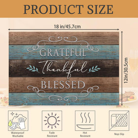 Close-up of UIUPRO placemats showing linen texture and durable, crease-resistant fabric.