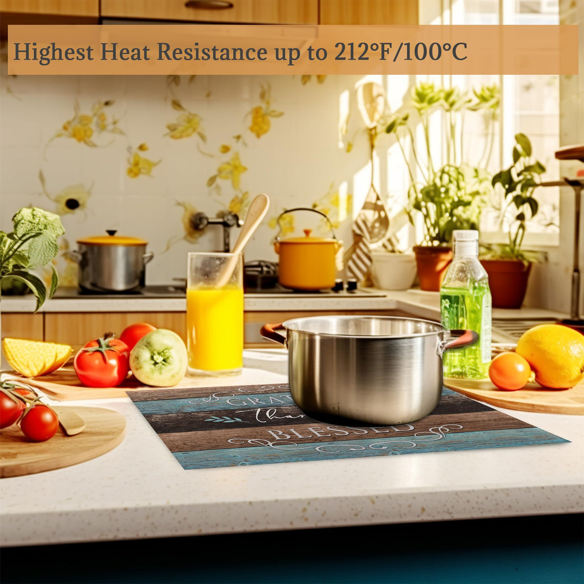 UIUPRO placemats with heat resistance up to 65°C protecting table surfaces.