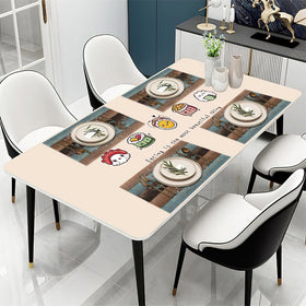 UIUPRO Thankful Grateful Blessed mats complement farmhouse style dining.