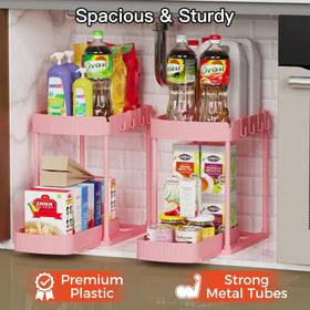 Ukeetap sturdy thick plastic and metal frame supports heavier items.
