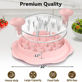 Ukeetap 10-inch Pro Chicken Shredder top lid teeth close-up for efficient shredding