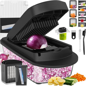 Ukeetap 8 blade chopper assembly for fast, even slicing and dicing.