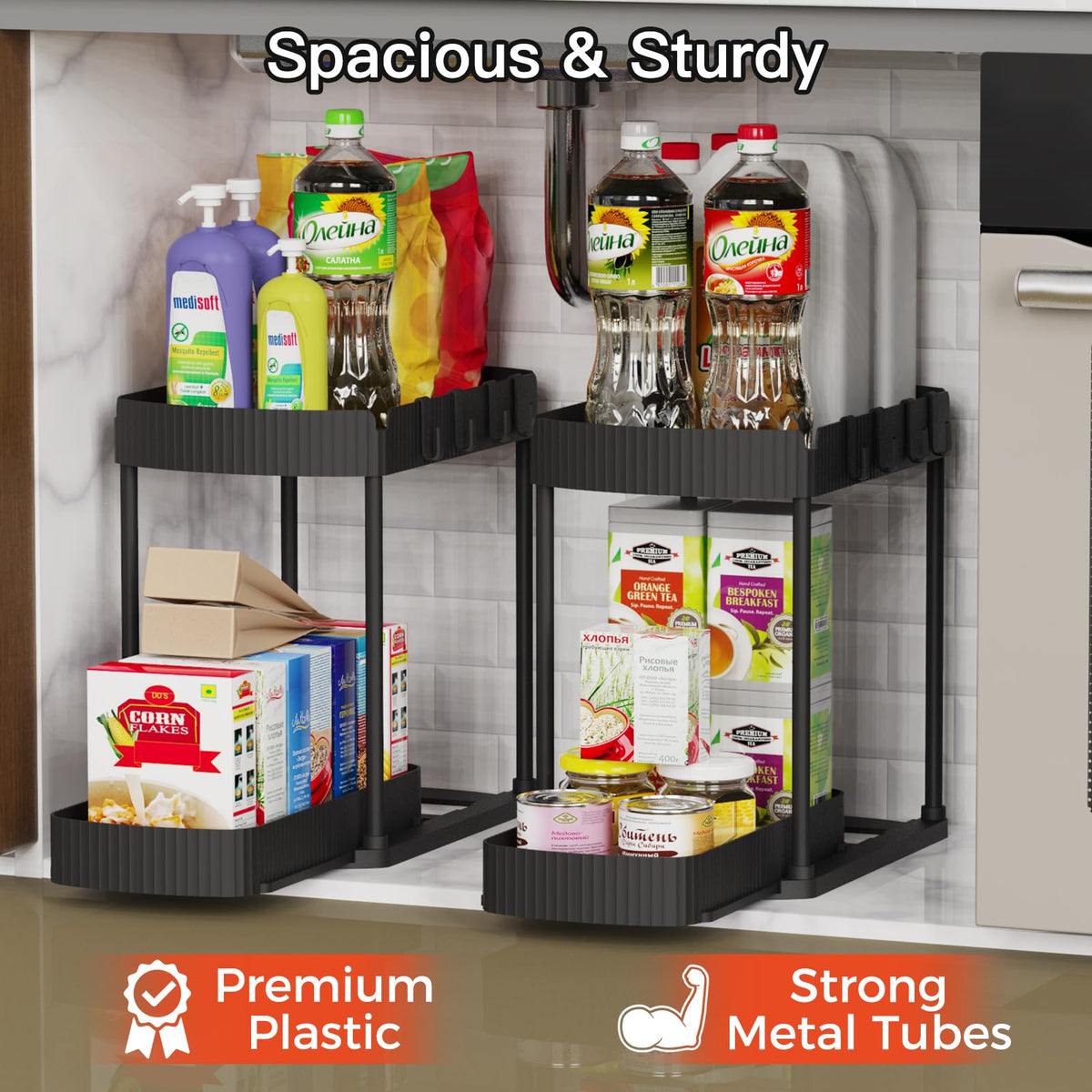 Ukeetap bottom-drawer design offers quick access to stored items.