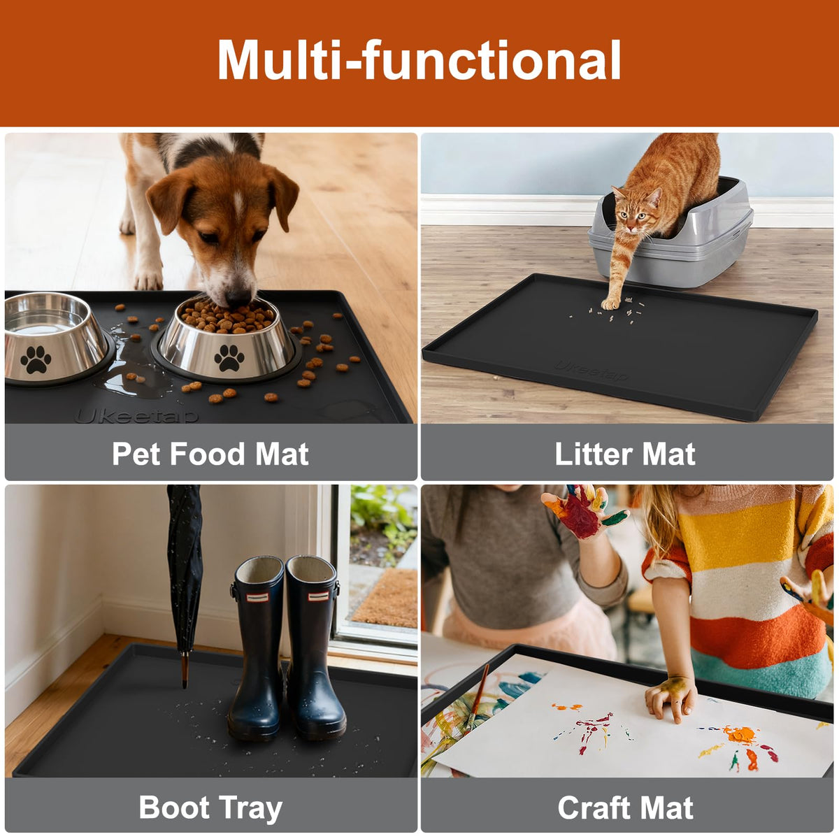Ukeetap dishwasher-safe silicone mat is easy to clean