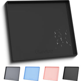 Ukeetap extra thick silicone mat with raised edge protects floors from spills under the sink.
