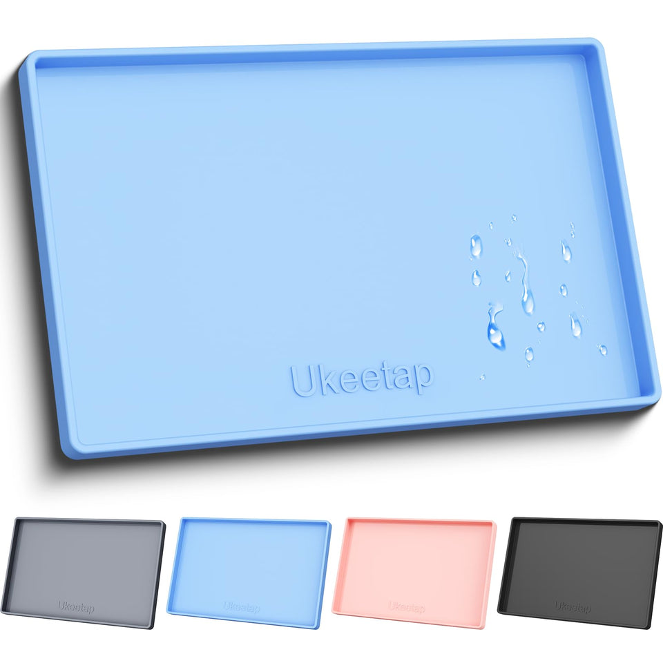 Ukeetap extra thick silicone mat full product view protects floors from spills