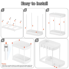 Ukeetap pull-out organizers help keep cabinets neat and accessible.