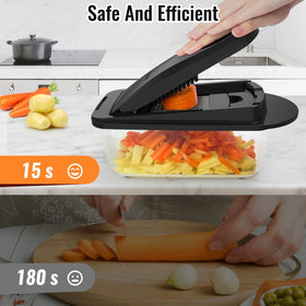 Ukeetap multi-functional chopper handles onions peppers tomatoes cucumbers and more.