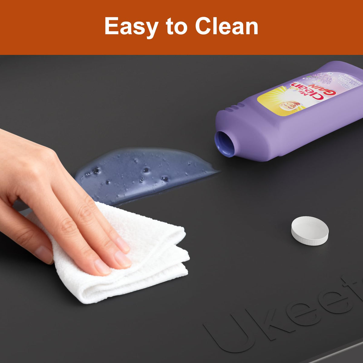 Ukeetap non-slip silicone surface keeps items secure on the mat.